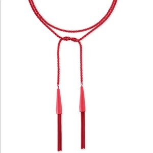 KS Phara Lariat Necklace in Matte Red